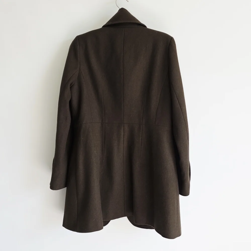 Vintage Worthington Green Double-Breasted Wool Blend Coat Women's Size L